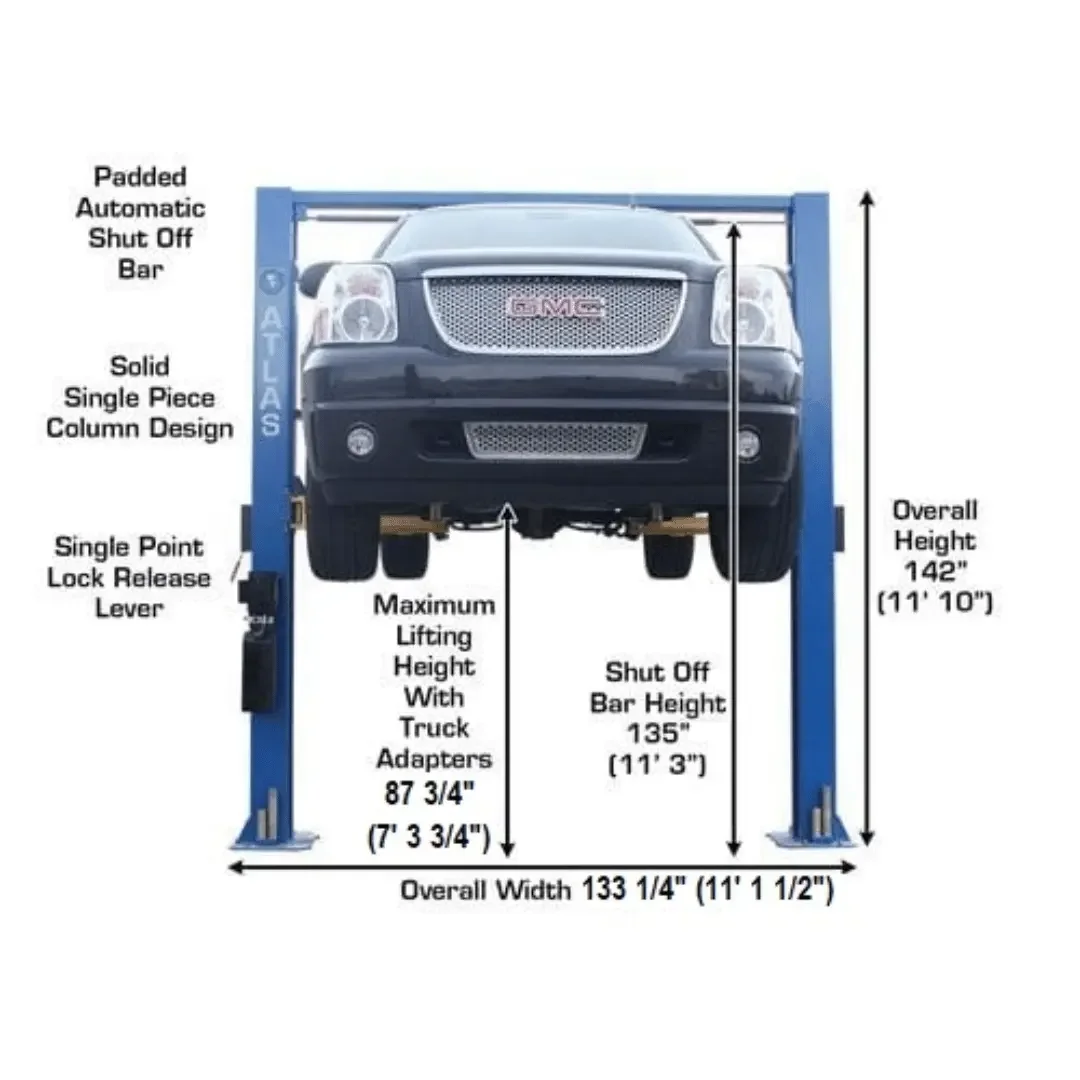 Atlas 9OHSC Overhead 9,000 lb. Capacity 2 Post Lift - Image 3
