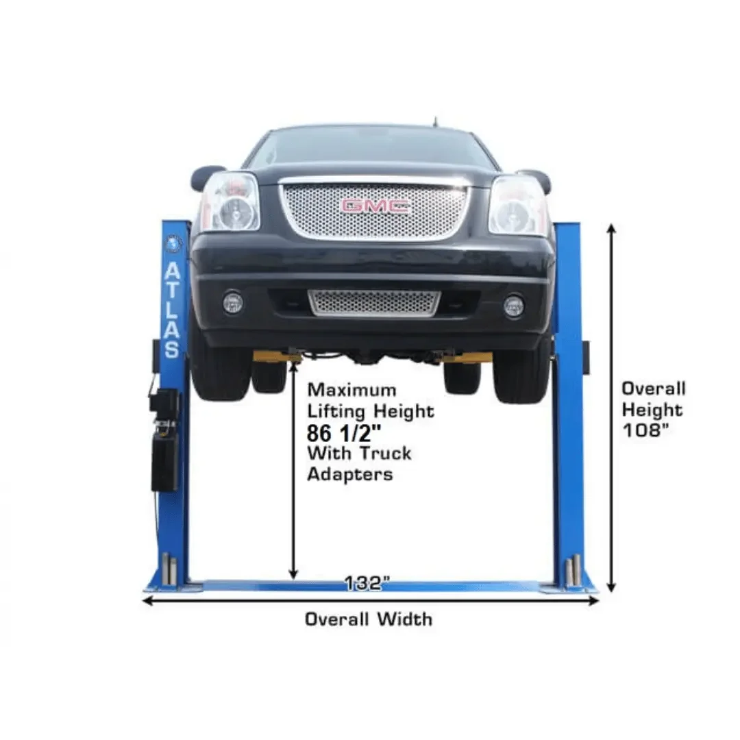 Atlas BP8000 2 Post Car Lift + Lawn Mower Adapter Combo - Image 4