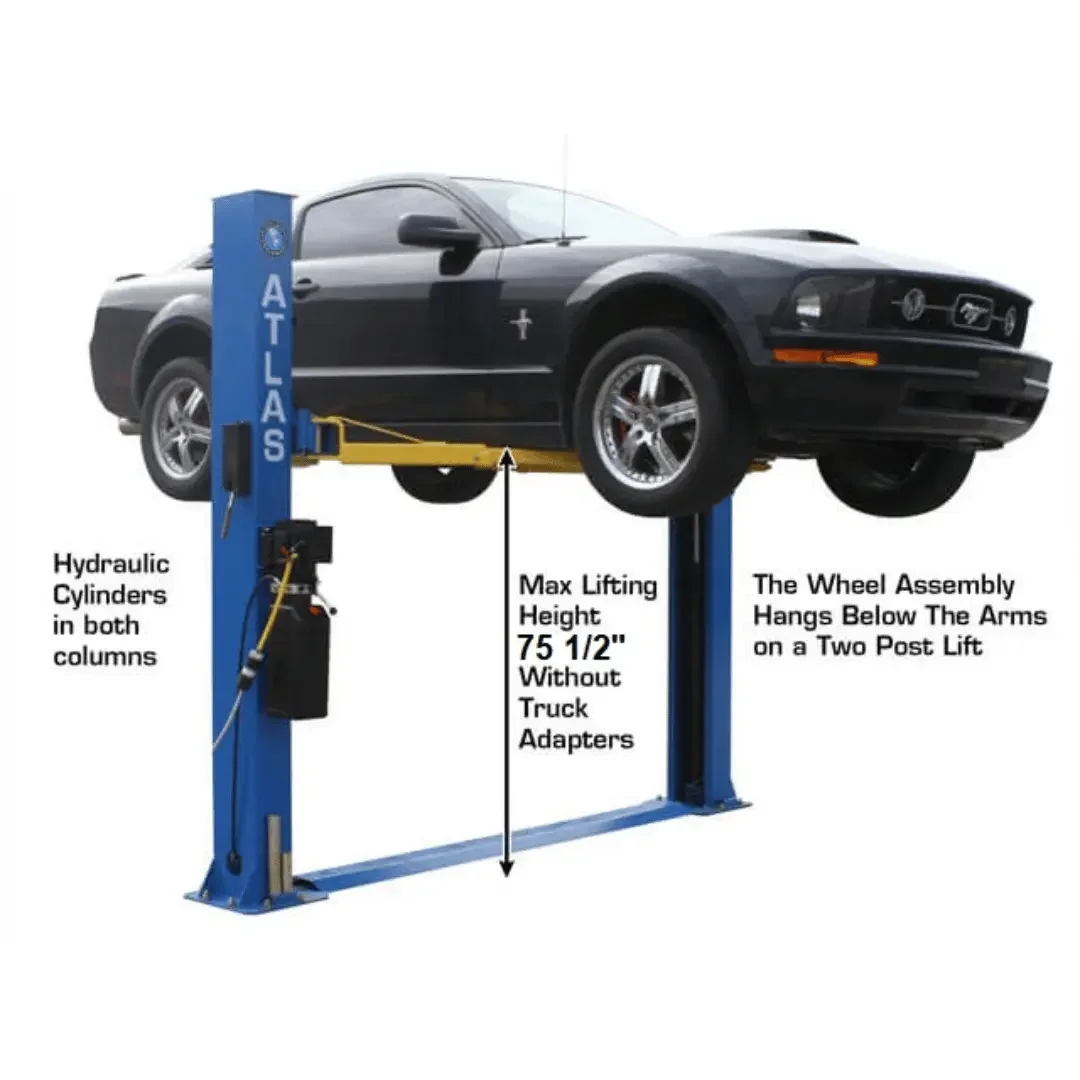 Atlas BP8000 2 Post Car Lift + Lawn Mower Adapter Combo - Image 5