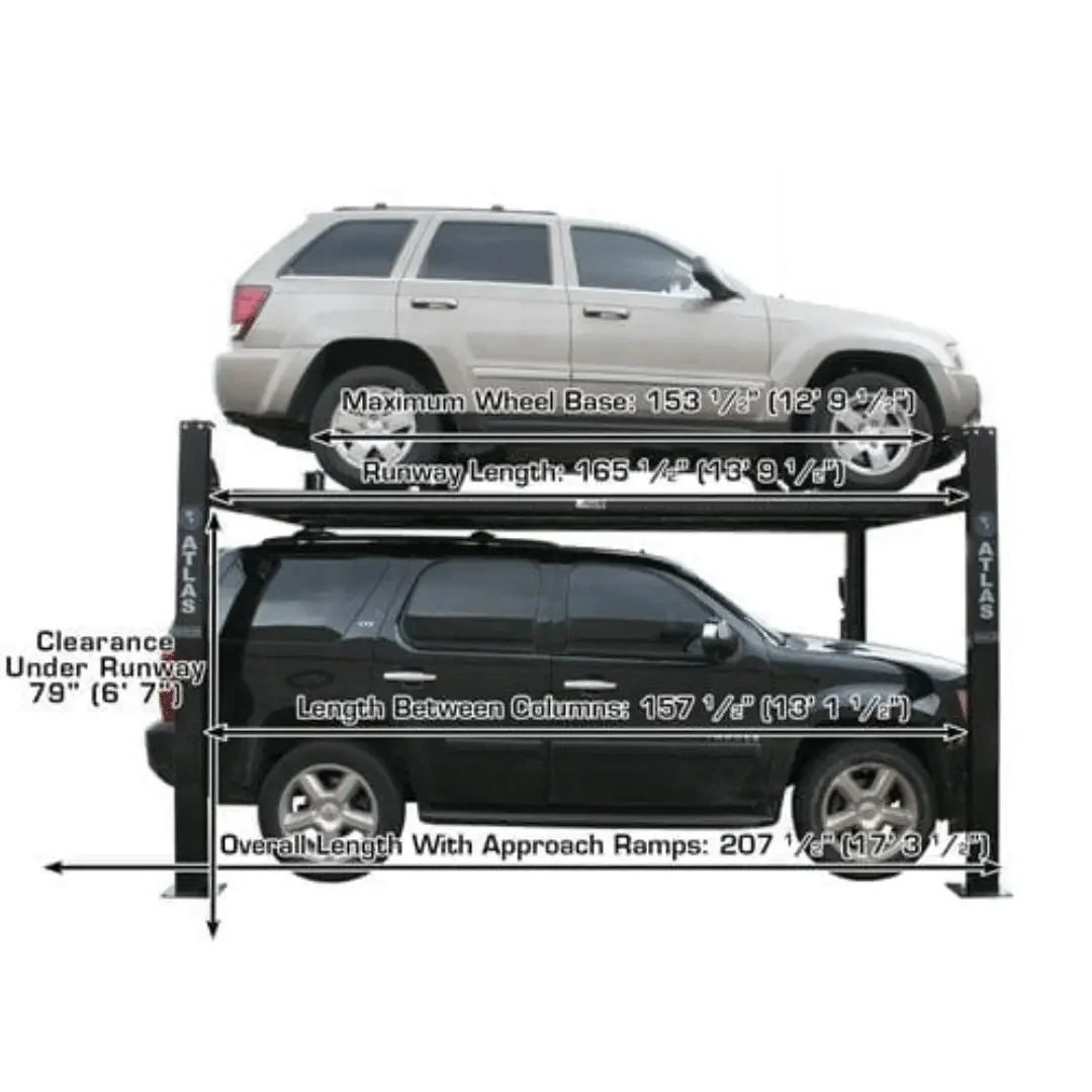 Atlas 8,000 lb. PRO8000EXT Extra Tall 4 Post Portable Car Lift - Image 5