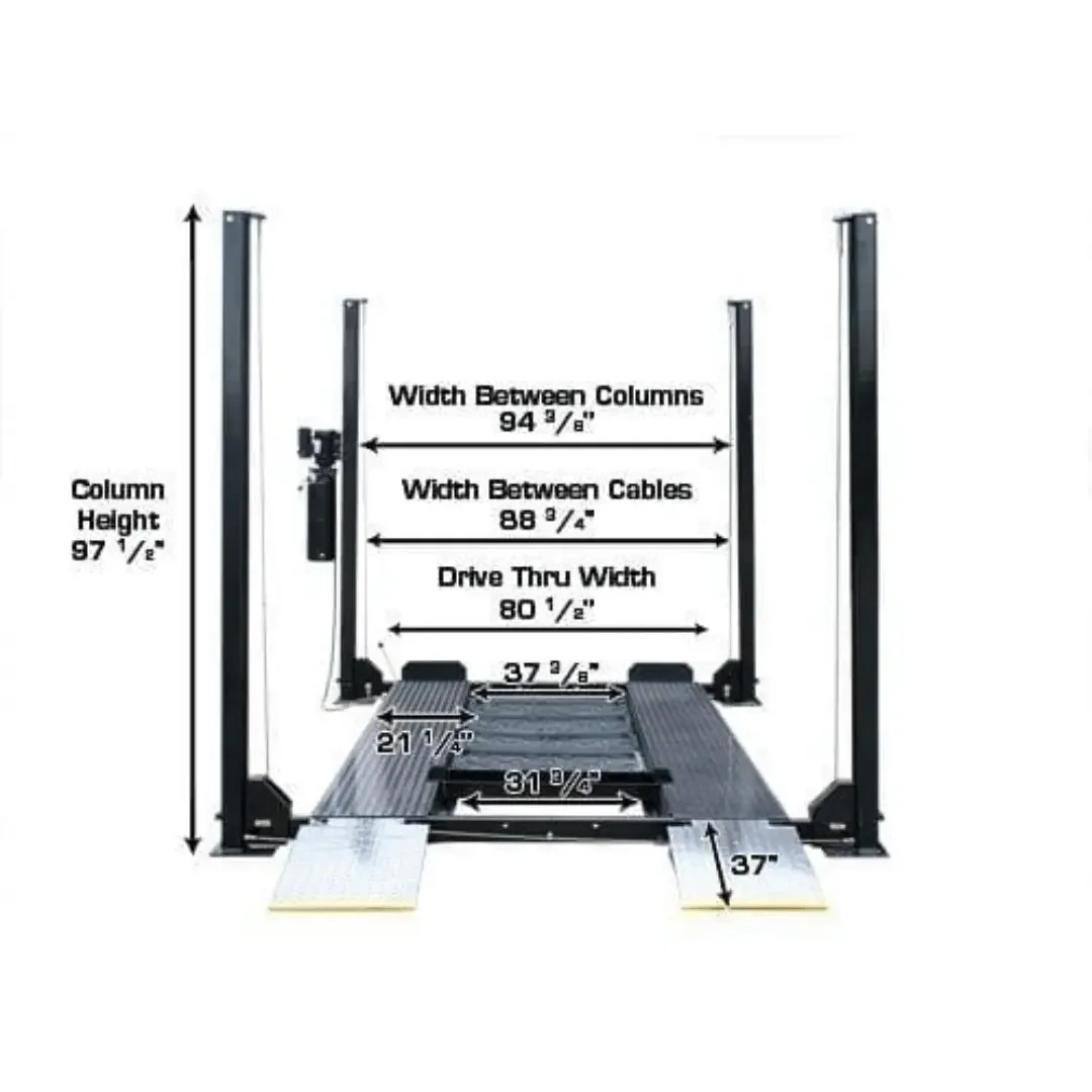 Atlas 8,000 lb. PRO8000EXT Extra Tall 4 Post Portable Car Lift - Image 6