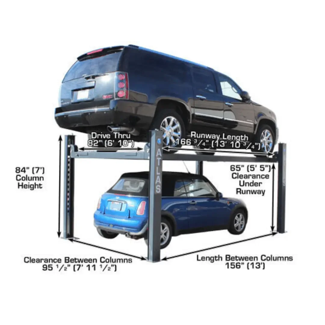 Atlas PREMIUM 408SL 4 Post Lift + RJ35 Sliding Jacks Combo - Image 4