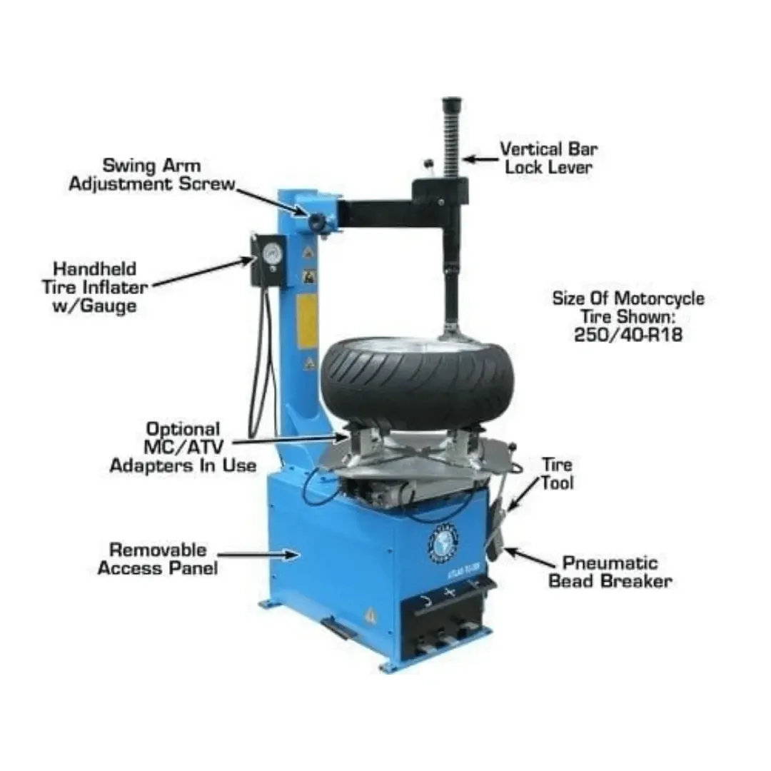 Atlas TC289 Extra Large Rim-Clamp Tire Changer w/Beadblaster - Image 3