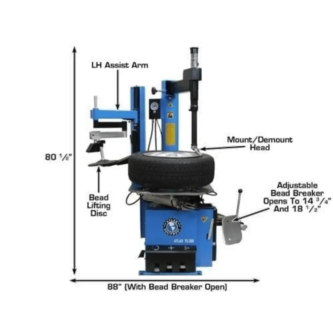 Atlas TC289LH Tire Changer with Assist Arm - Image 3