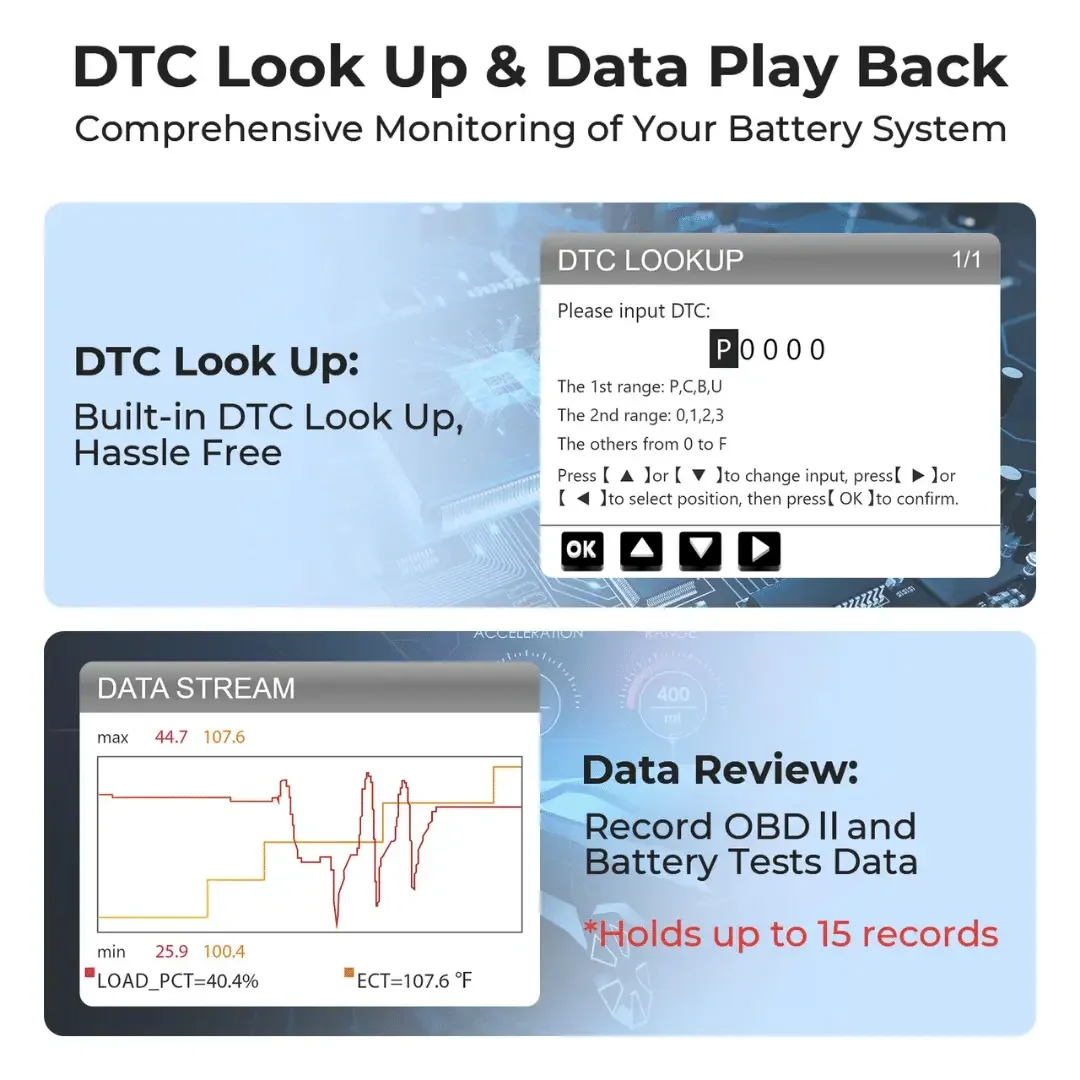 Topdon USA ArtiLink500B 2-in-1 OBDII Scanner and Battery Tester - Image 5