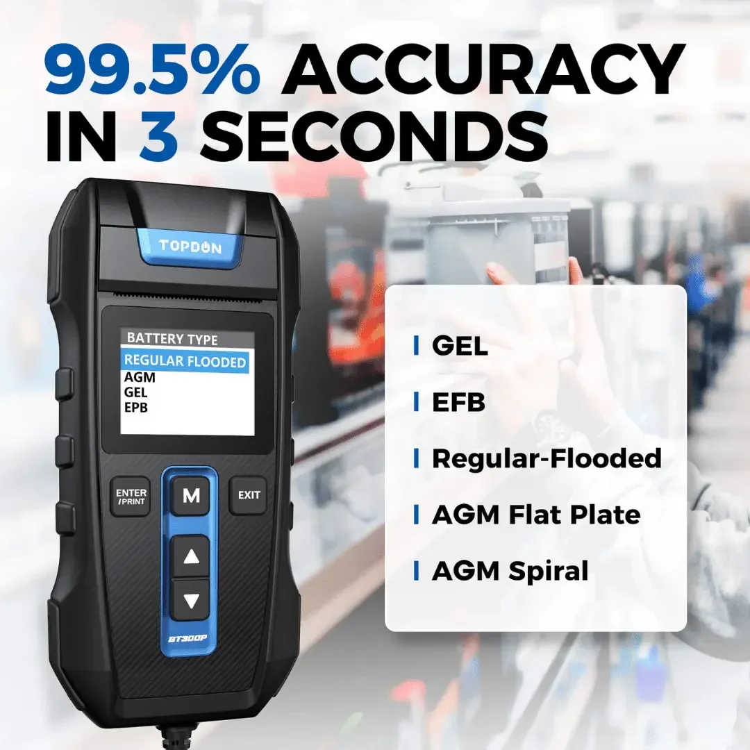 Topdon USA BT300P Battery Tester - Image 5