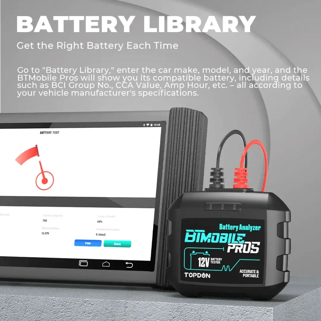 Topdon USA BTMobile ProS 12V Wireless Battery Analyzer - Image 9