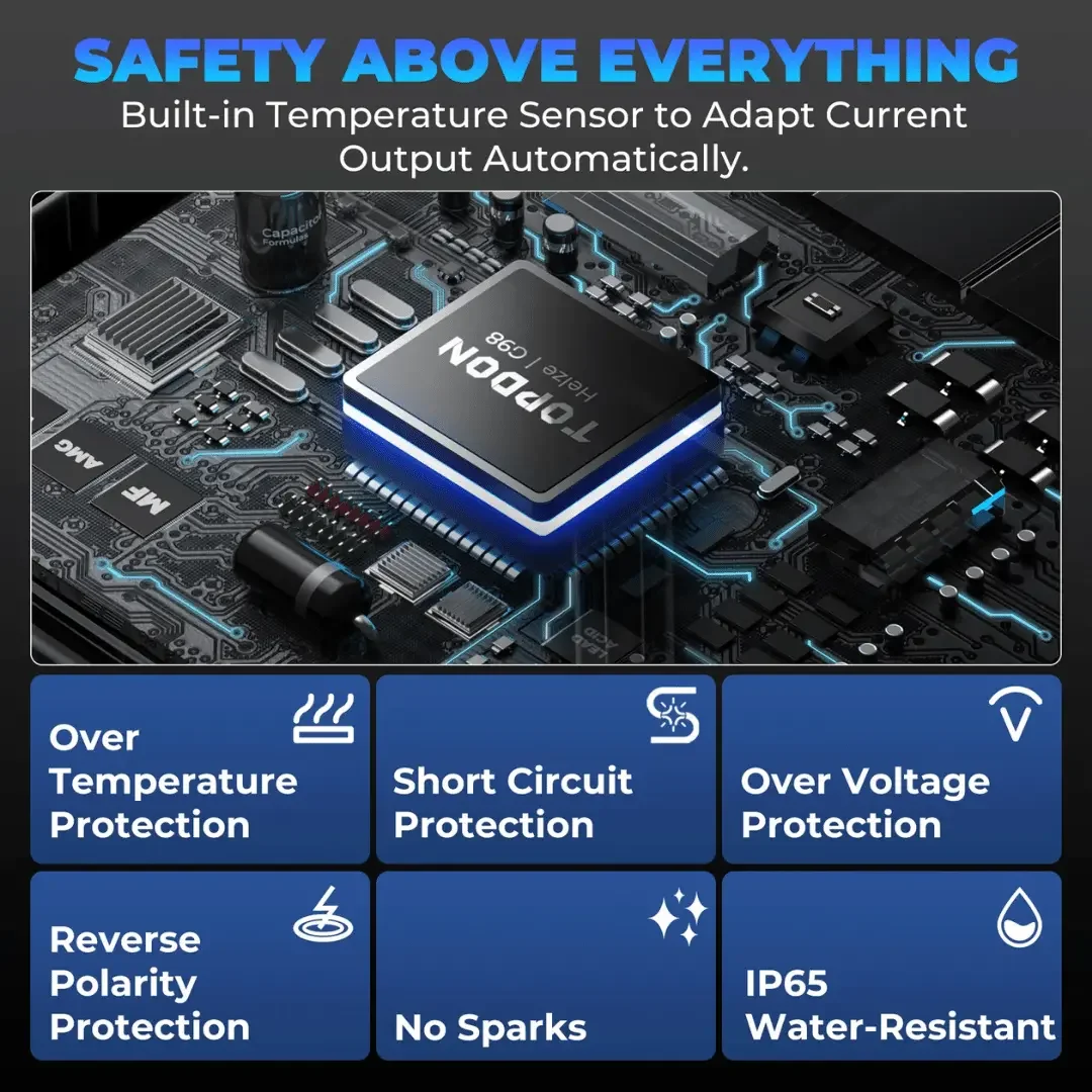 Topdon USA TB6000Pro 2-IN-1 Smart Car Battery Charger & Tester - Image 6